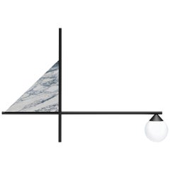 Modern Sail Light in Metal and Marble