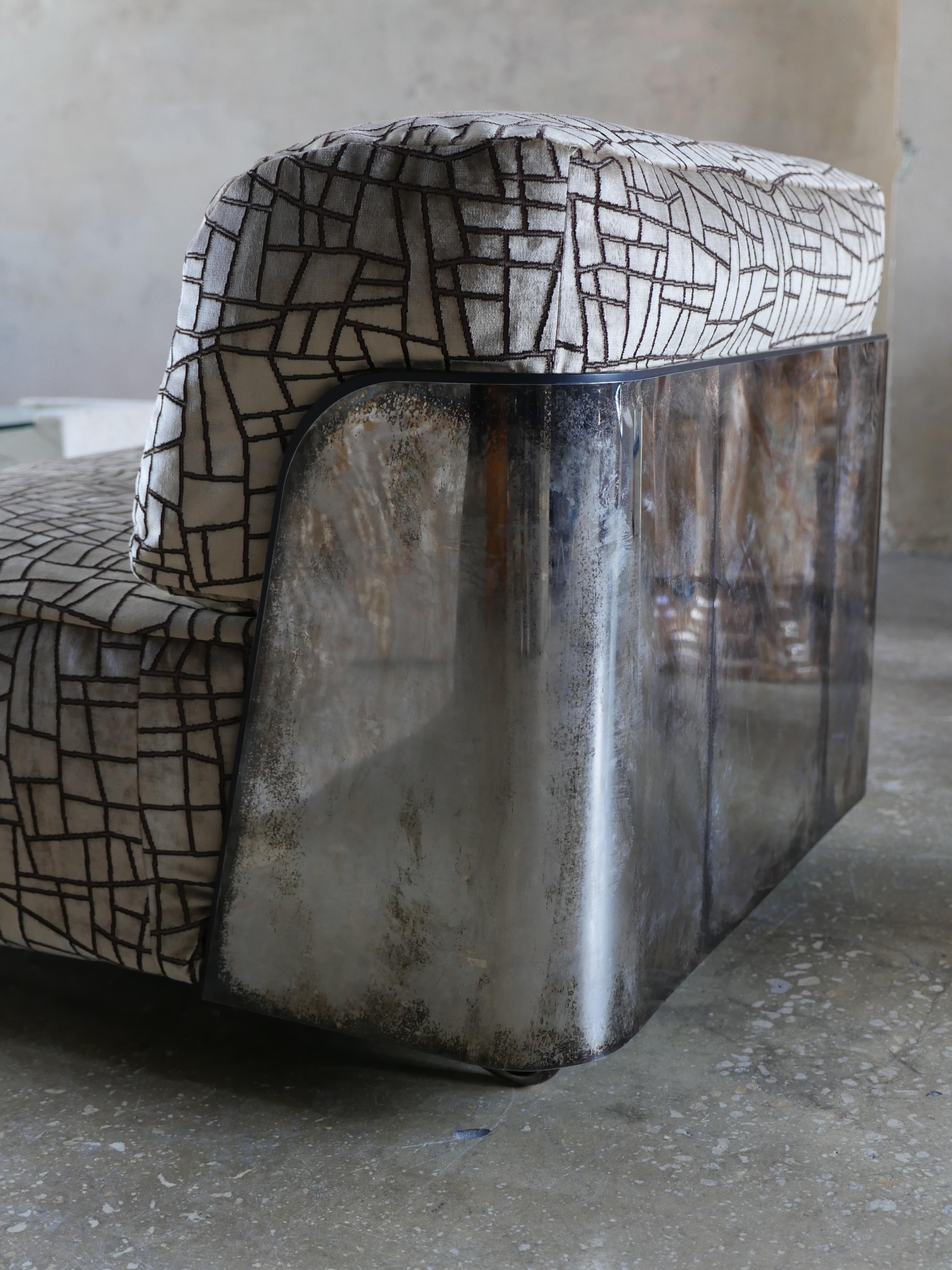 Fauteuil de salon moderne Saint-Germain du designer italien Gio Pagani, lot de 2 Bon état - En vente à Miami, FL
