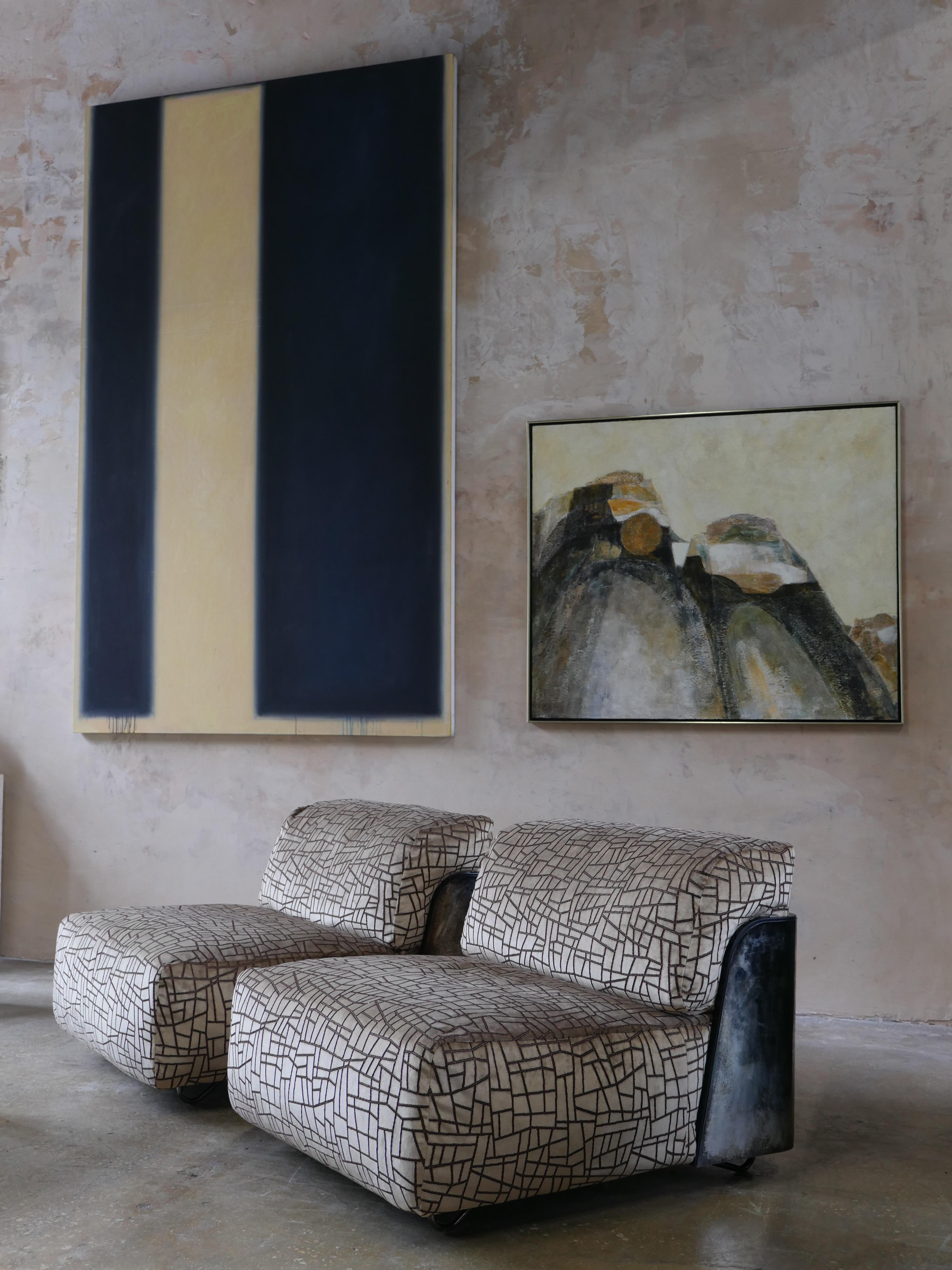 Fauteuil de salon moderne Saint-Germain du designer italien Gio Pagani, lot de 2 en vente 2