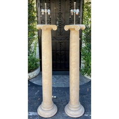 Modern Sally Sirkin Lewis for J. Robert Scott Neoclassical Column Floor Lamps