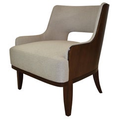 Modern Salon Lounge Chair Open Back H B F Barbara Barry