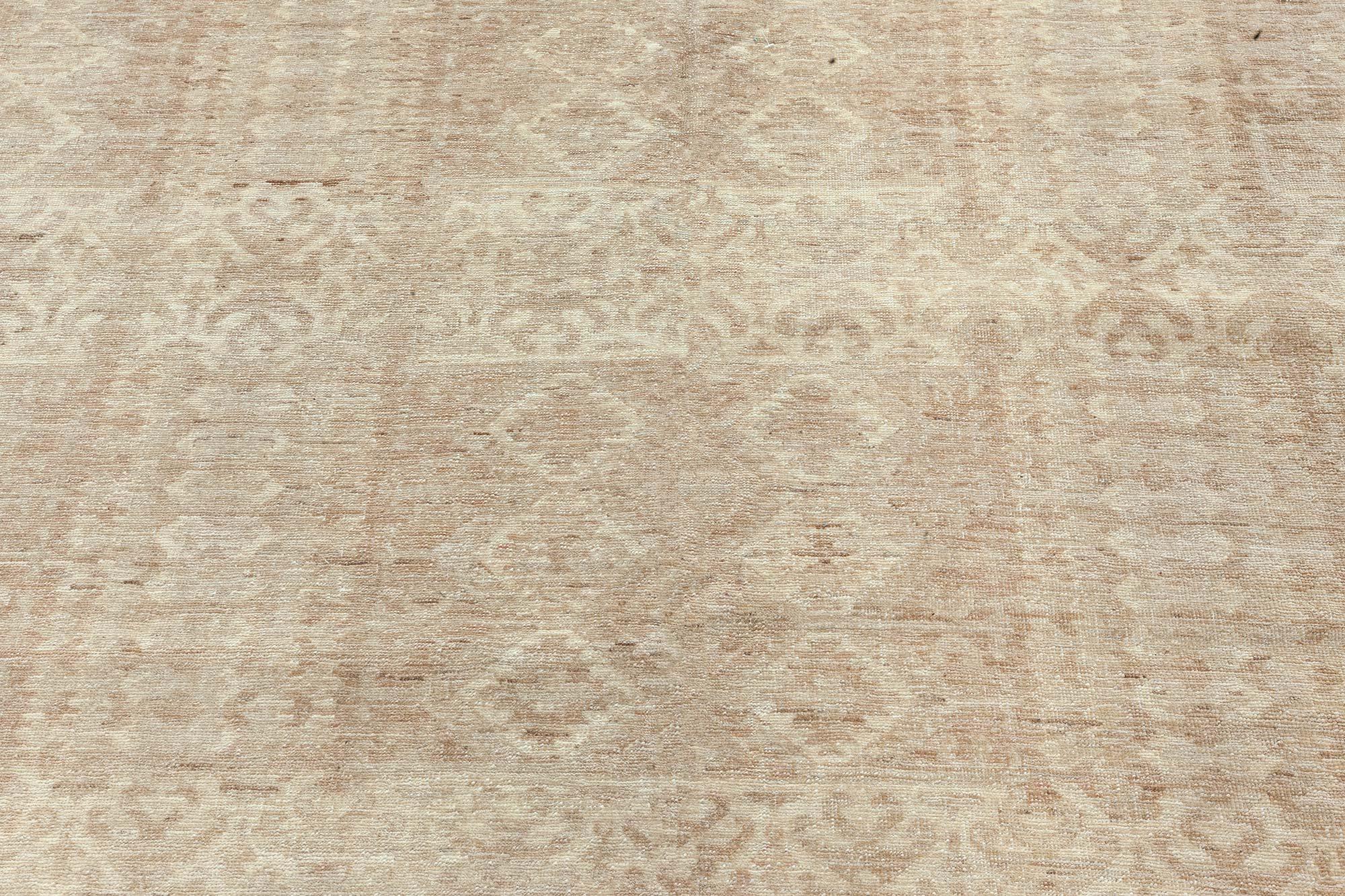 Hand-Knotted Modern Samarkand Geometric Handmade Carpet by Doris Leslie Blau For Sale