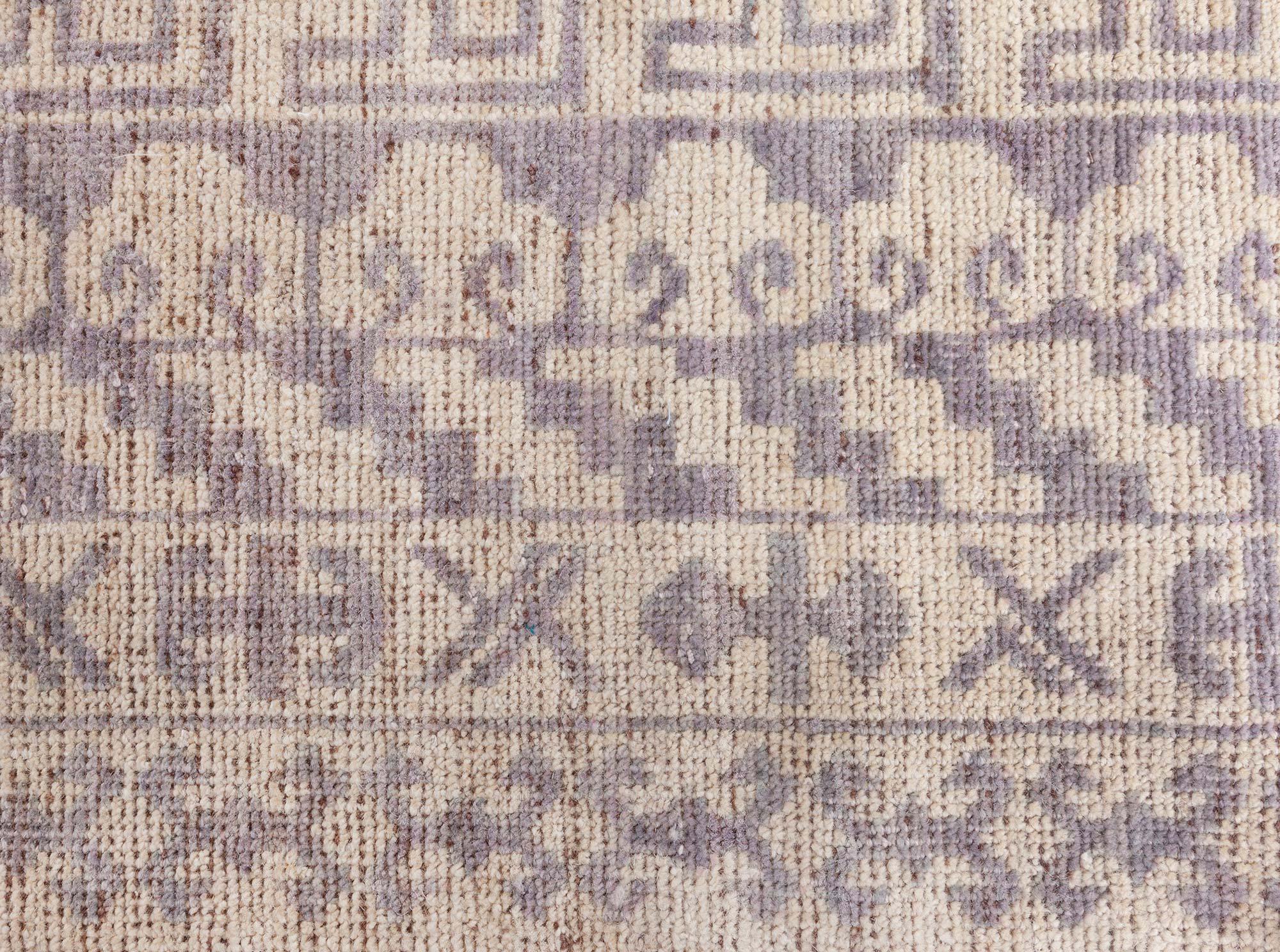 Moderner Samarkand-Teppich Doris Leslie Blau (Usbekisch) im Angebot