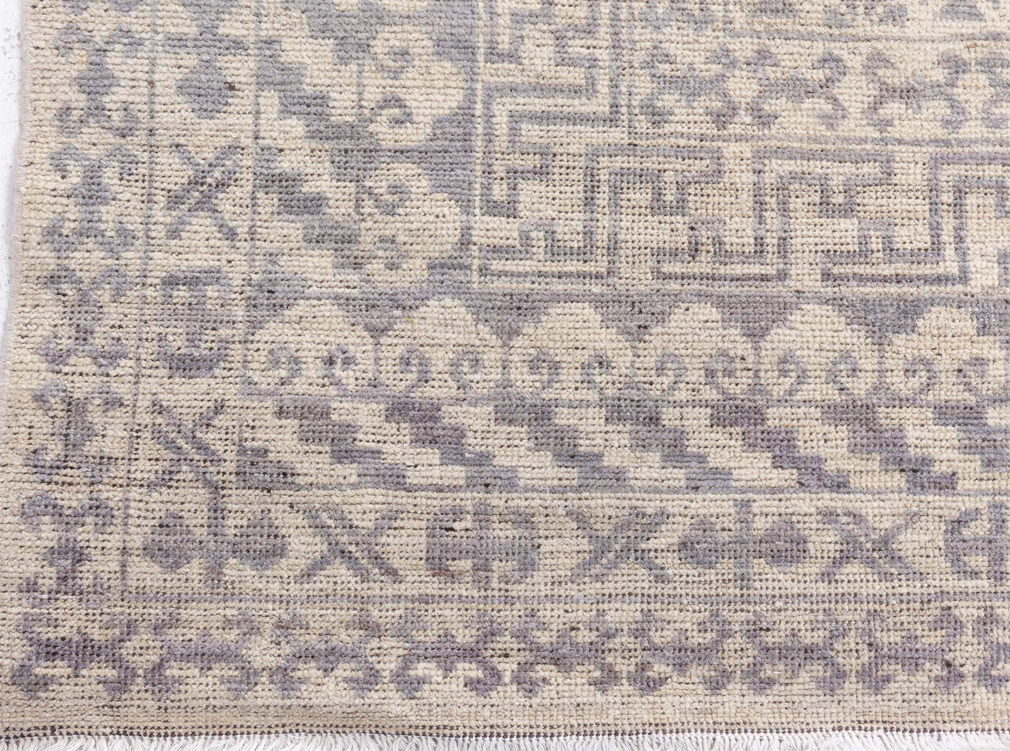 Moderner Samarkand-Teppich Doris Leslie Blau (Usbekisch) im Angebot