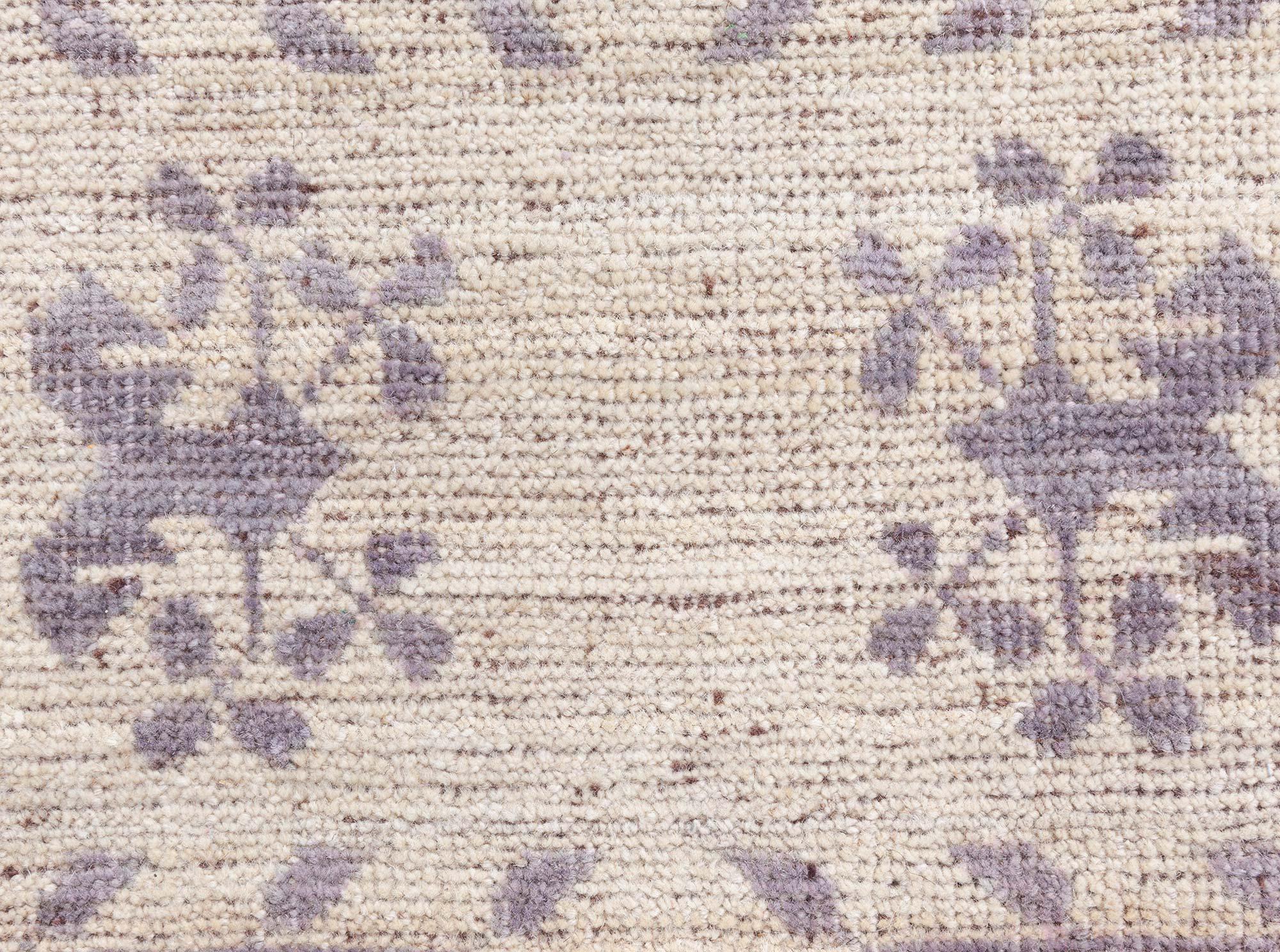 Moderner Samarkand-Teppich Doris Leslie Blau (Handgeknüpft) im Angebot