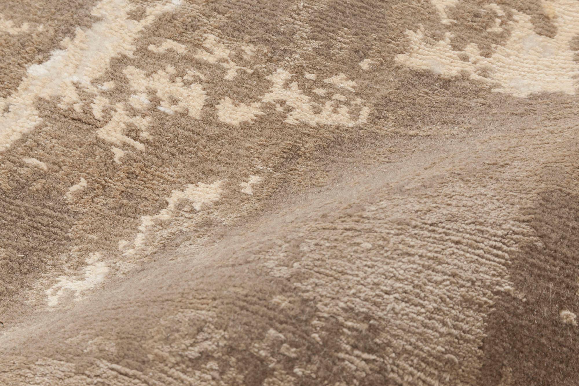Moderner Sandstorm Teppich aus handgesponnener Wolle und Seide von Doris Leslie Blau (Gesponnen) im Angebot