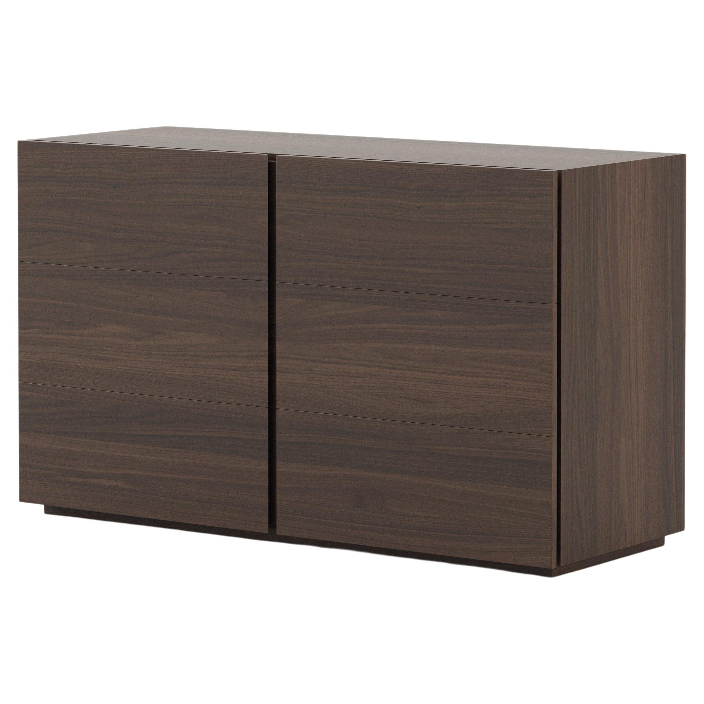 Modern Santorini Chest of Drawers Made with Walnut, Handmade by Stylish Club For Sale