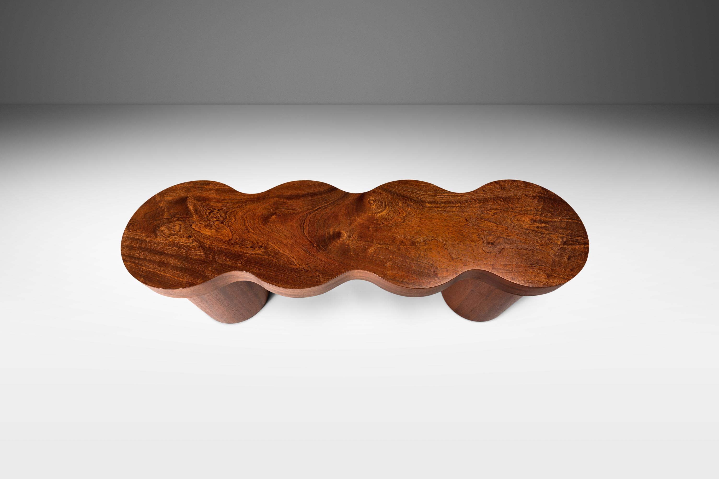 Modern Sapele Mahogany Bench by Mark Leblanc, Mark Leblanc Studios, USA, c. 2024 For Sale 4