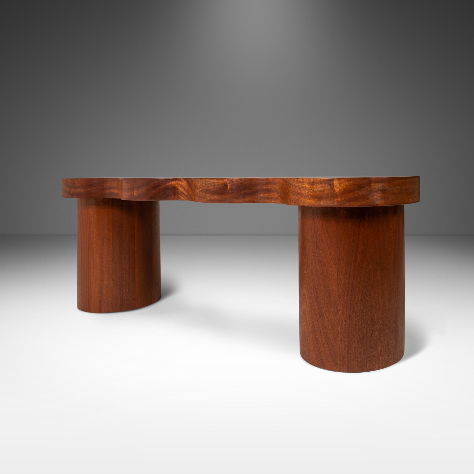 Modern Sapele Mahogany Bench by Mark Leblanc, Mark Leblanc Studios, USA, c. 2024 For Sale 6