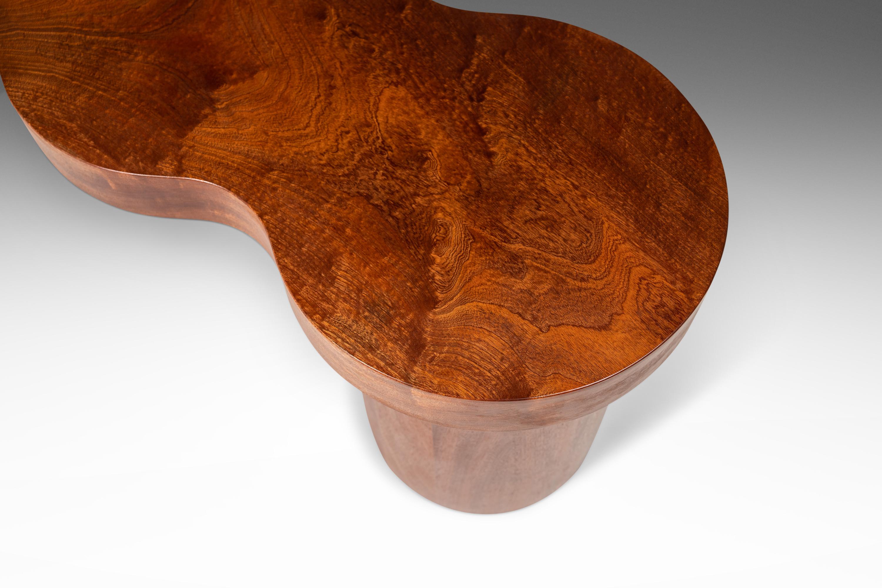 Organic Modern Modern Sapele Mahogany Bench by Mark Leblanc, Mark Leblanc Studios, USA, c. 2024 For Sale