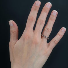 Modern Sapphire Diamonds 18 Karat White Gold Wedding Ring