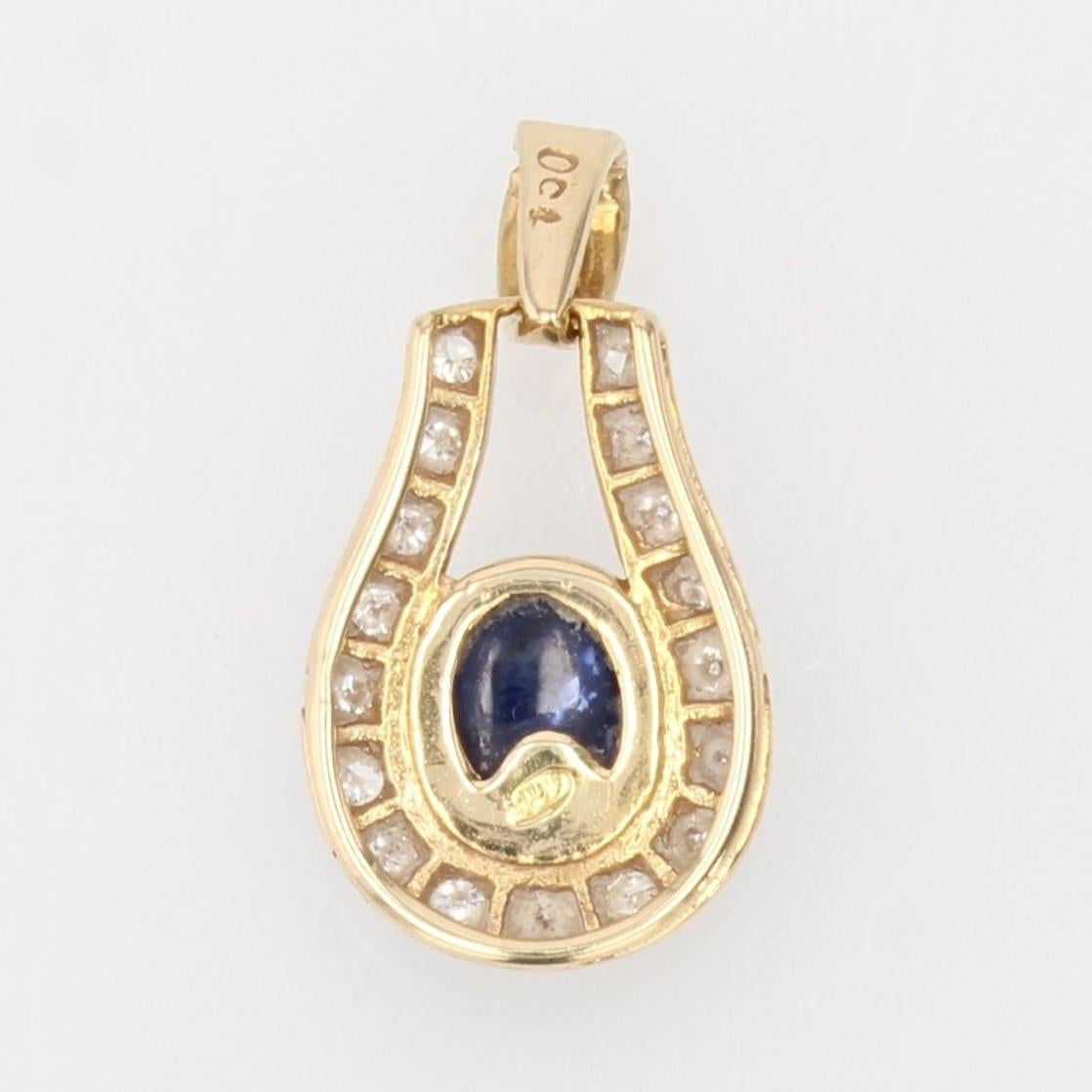 Modern Sapphire Diamonds 18 Karat Yellow Gold Necklace For Sale 3