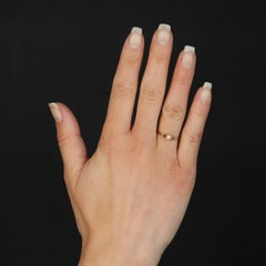 Modern Sapphires Cultured Pearl 18 Karat Yellow Gold Ring