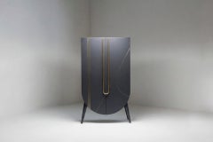 Modern Saqris Grey and Brass Cabinet, Handmade in Portugal by Greenapple