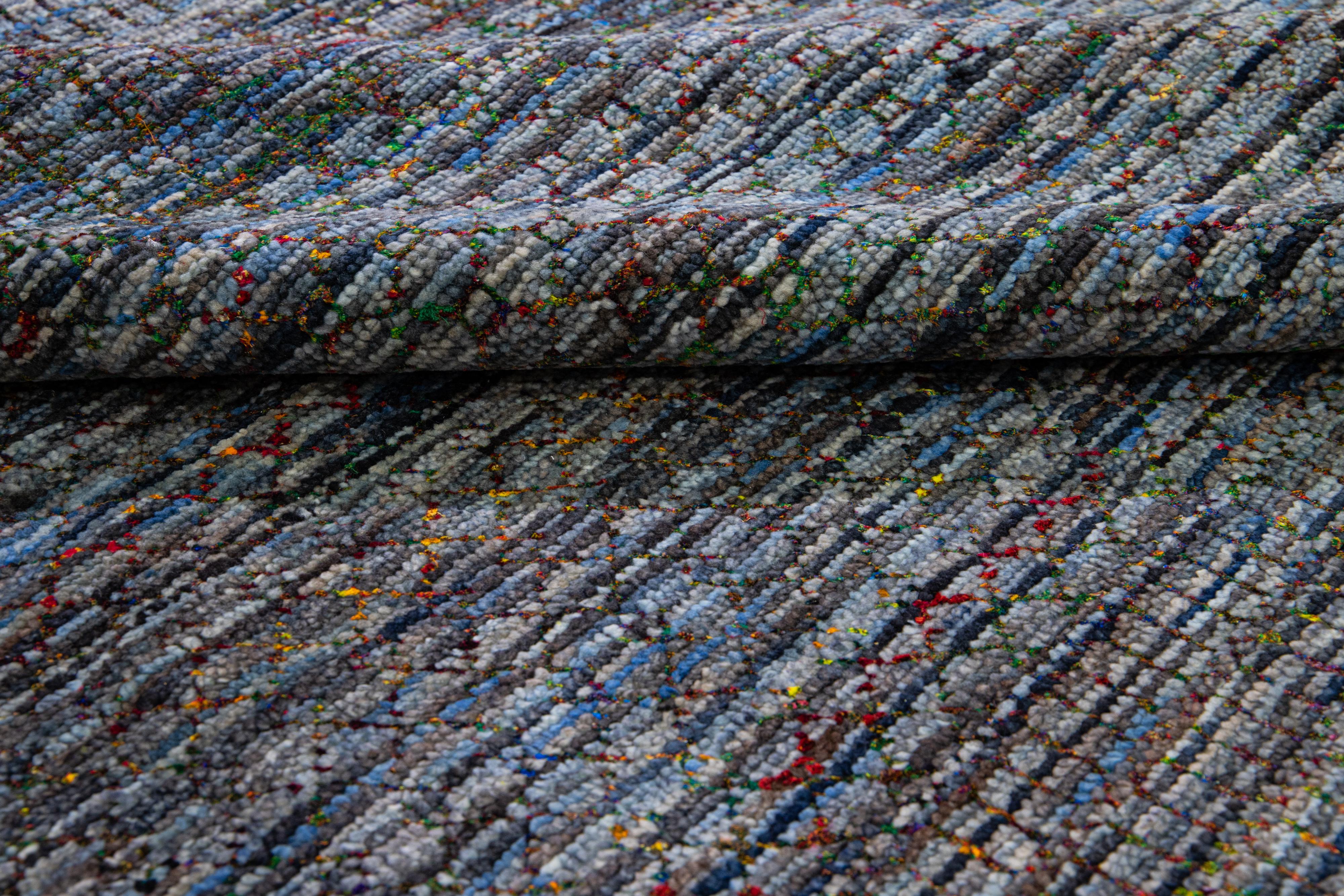 Tappeto moderno Savannah in lana oversize multicolore realizzato a mano In condizioni Nuovo in vendita a Norwalk, CT
