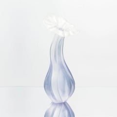 Modern Scale Model Cast Resin Sculpture in Purple "Wildflower" by Karen Atta