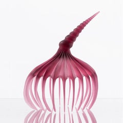 Modern Scale Model Cast Resin Sculpture in Red "Crown of Creation" by Karen Atta