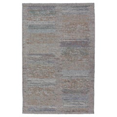 Modern Scandinavian Flat-Weave Rug Design with Modern Design in Natural Colors 