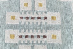 Modern Scandinavian Geometric Cream Flatweave Rug "Jetty" by Doris Leslie Blau