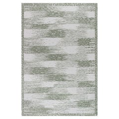 Moderner skandinavischer Oversize-Teppich in Grau und Salbeigrün „Sagefall“ von Doris Leslie Blau