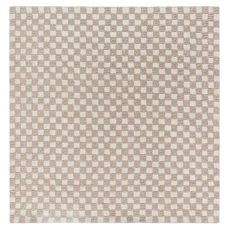 Modern Scandinavian Indoor-Outdoor Checkerboard Rug Custom by Doris Leslie Blau