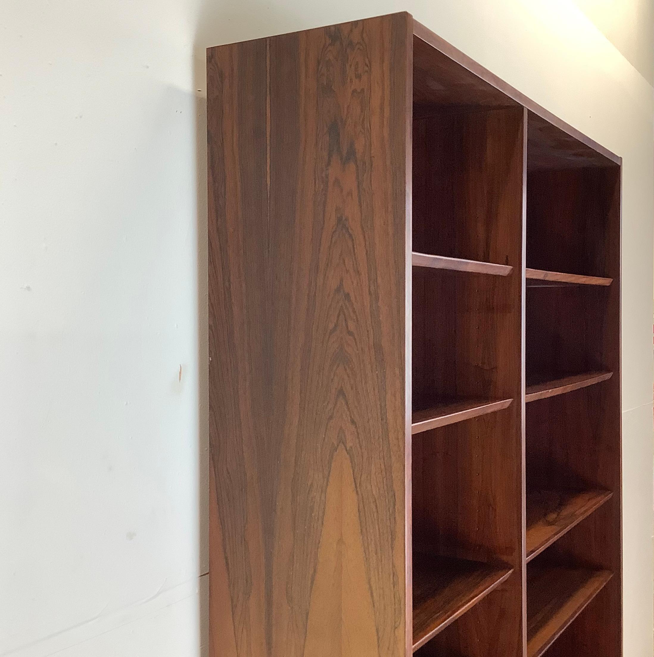 Modern Scandinavian Rosewood Double Bookcase 3
