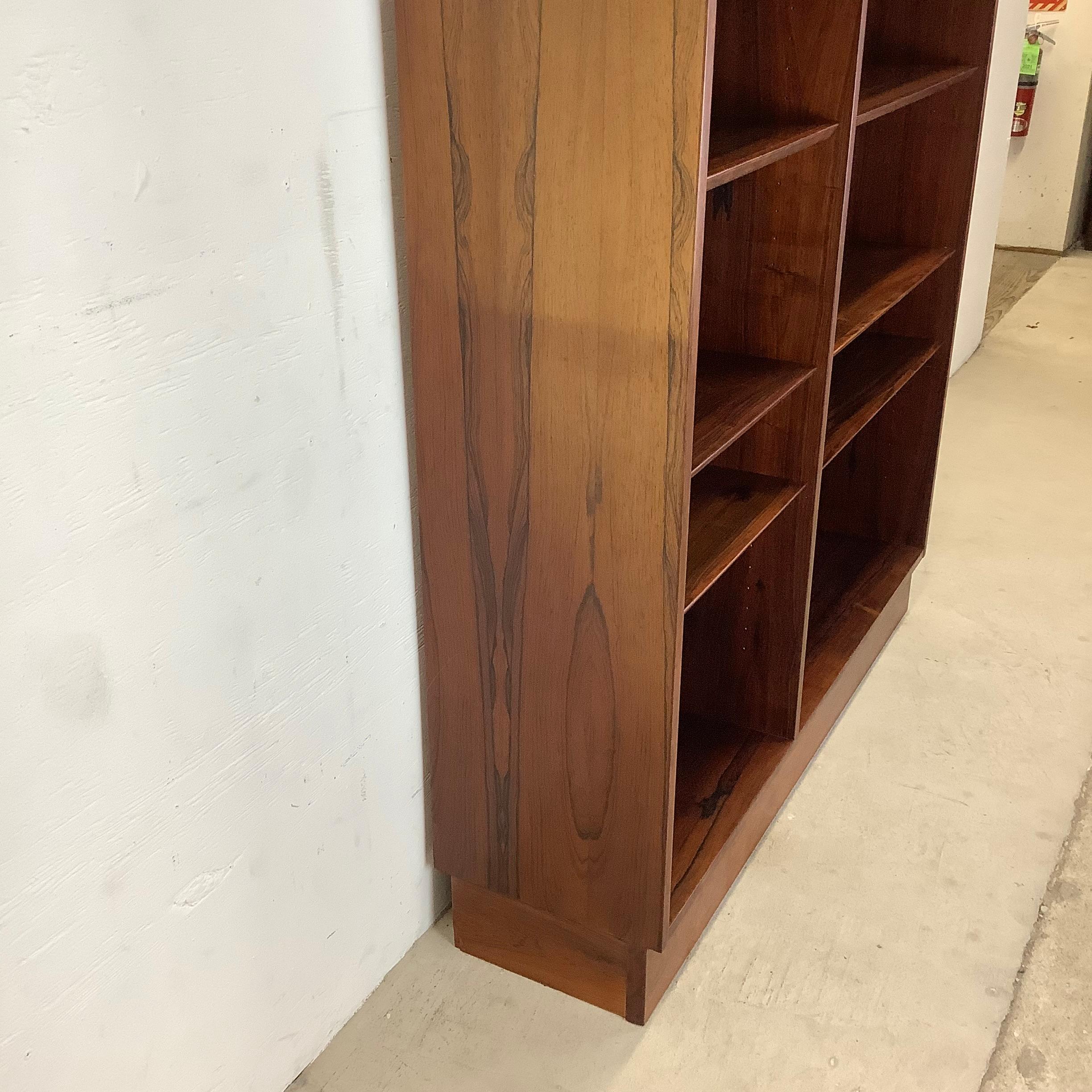 Modern Scandinavian Rosewood Double Bookcase 4