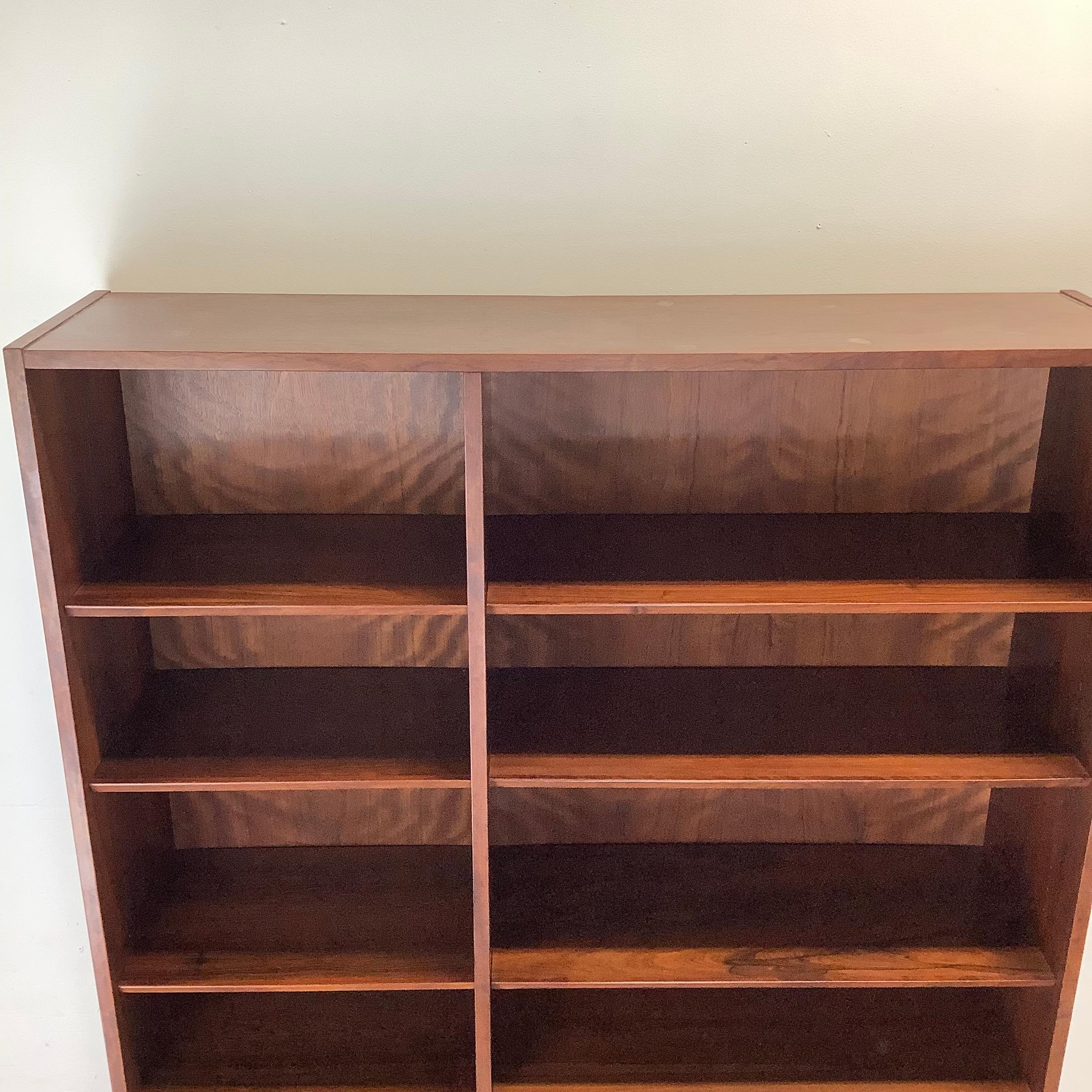 Modern Scandinavian Rosewood Double Bookcase 10