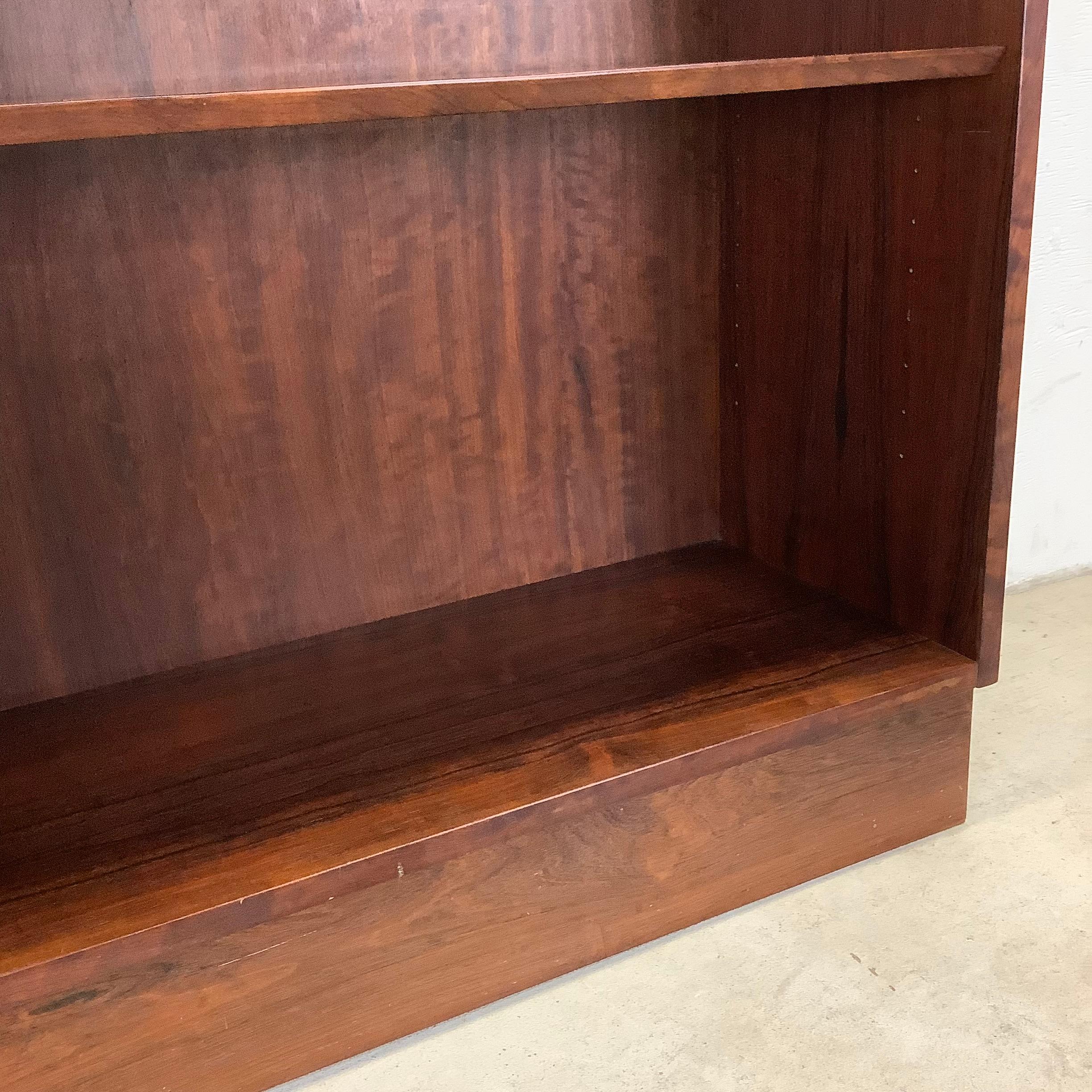 Wood Modern Scandinavian Rosewood Double Bookcase