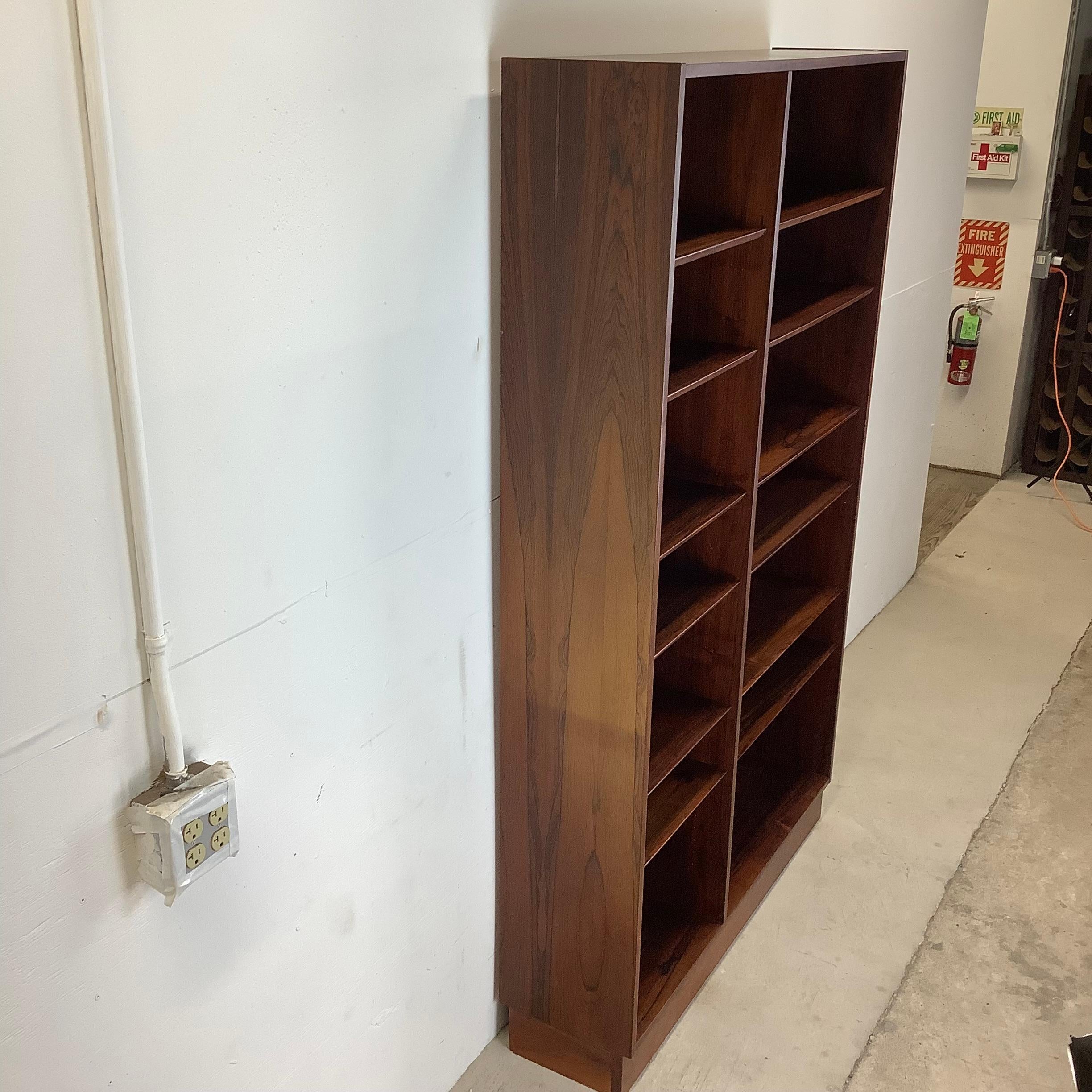 Modern Scandinavian Rosewood Double Bookcase 1