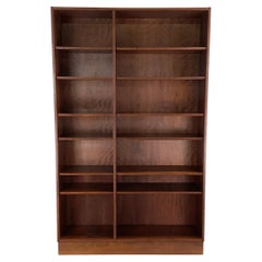 Modern Scandinavian Rosewood Double Bookcase