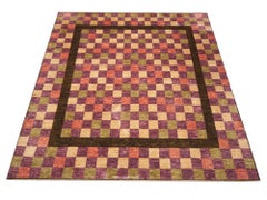 Modern Designer Room Size Area Rug Checkerboard Djoharian Collection