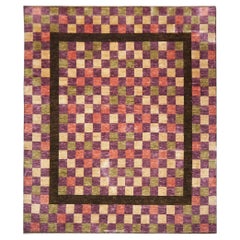 Modern Designer Room Size Area Rug Checkerboard Djoharian Collection