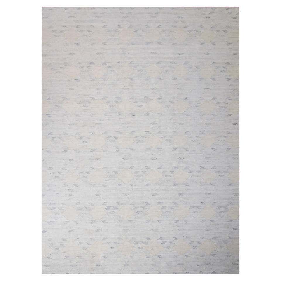 Modern Scandinavian Rug with Ivory and Gray Geometric Patterns For Sale ...