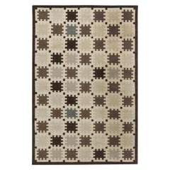 Modern Scandinavian Style Flat-Weave Wool Rug by Doris Leslie Blau