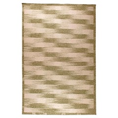 Modern Scandinavian-Style Wool Rug "Forel" Design in Green by Doris Leslie Blau