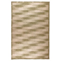 Tappeto in lana in stile scandinavo moderno con design "Forel" in verde di Doris Leslie Blau