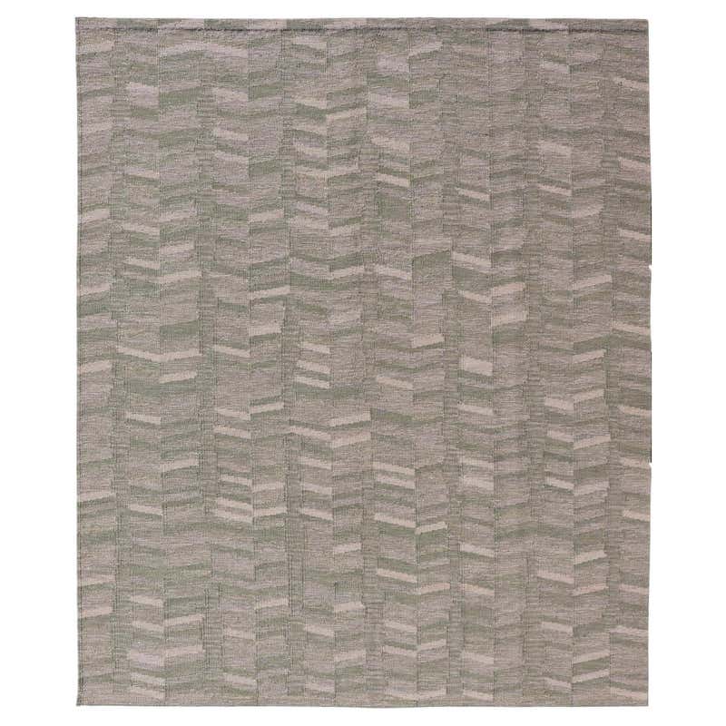 Large Modern Scandinavian/Swedish Flat-Weave Geometric Design Rug For ...