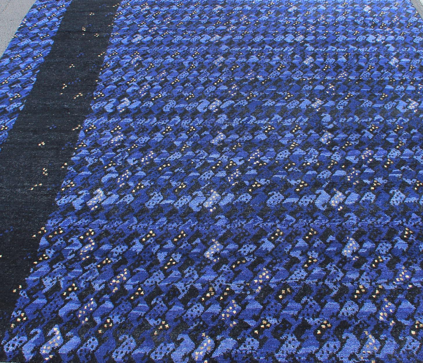 Moderner skandinavischer/schweizer Teppich im geometrischen Design von Keivan Woven Arts im Zustand „Neu“ im Angebot in Atlanta, GA
