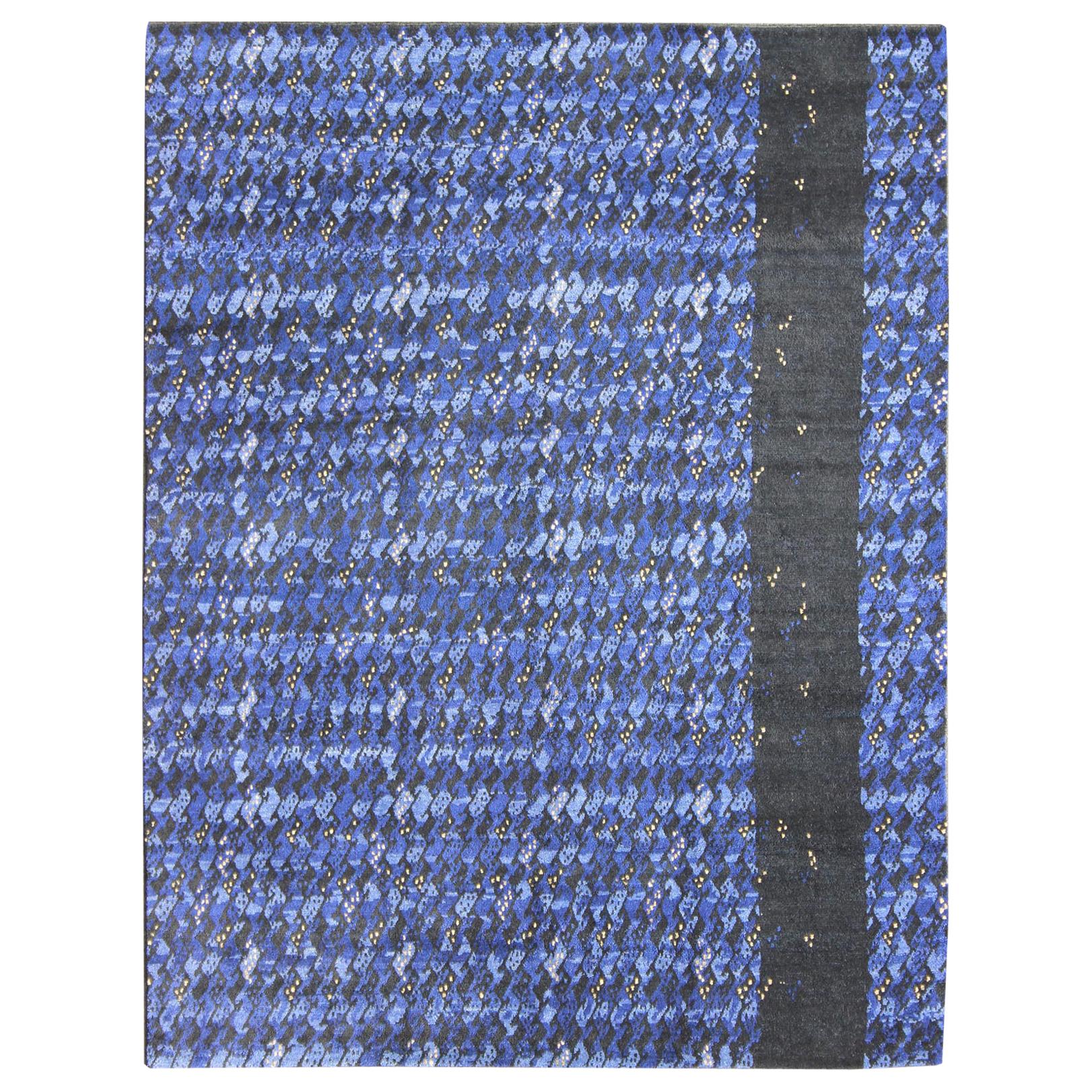 Moderner skandinavischer/schweizer Teppich im geometrischen Design von Keivan Woven Arts im Angebot