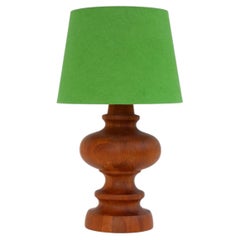 Modern Scandinavian vintage Oak table lamp from Möllers, Sweden
