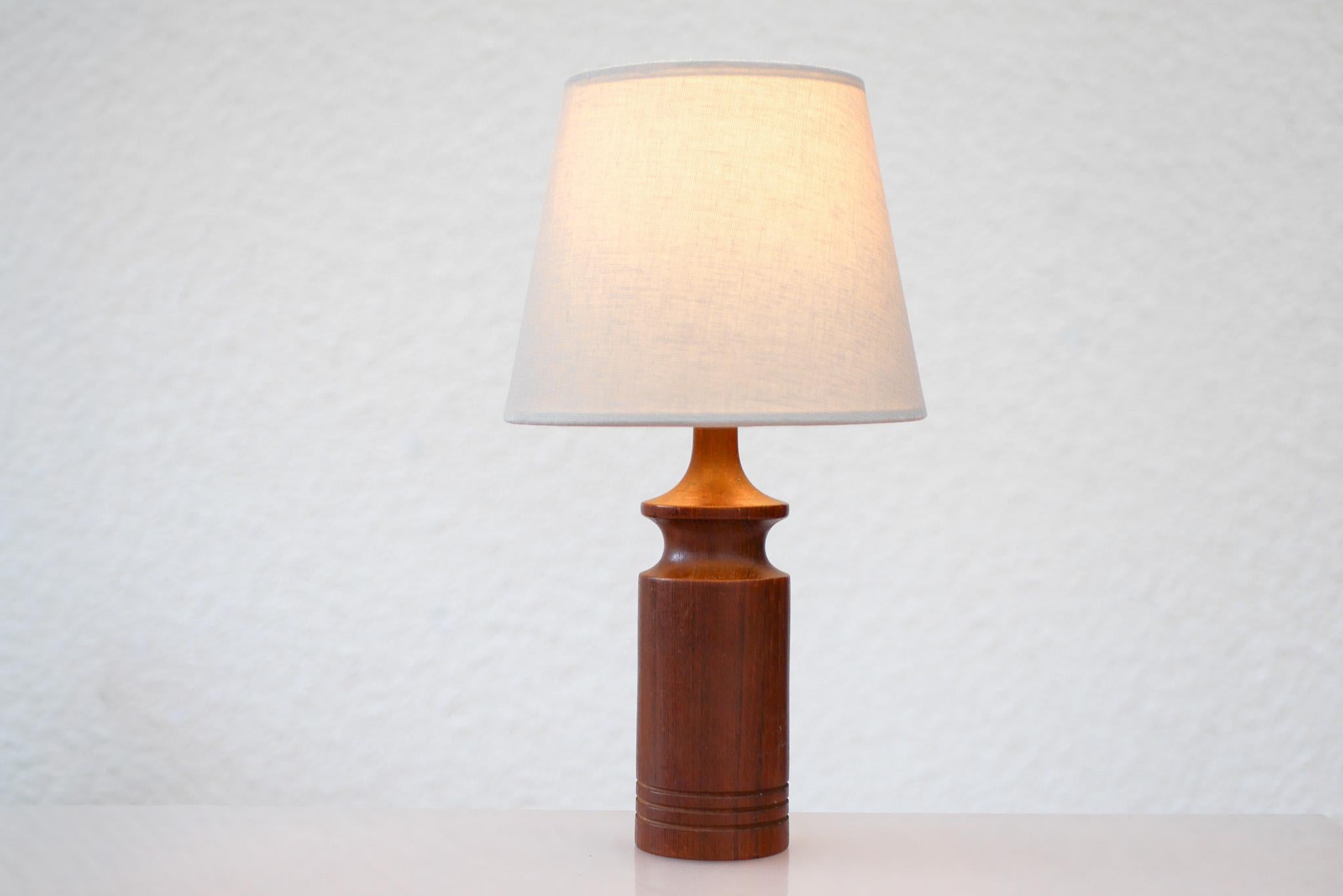 Modern Scandinavian vintage Teak table lamp from Denmark For Sale 3