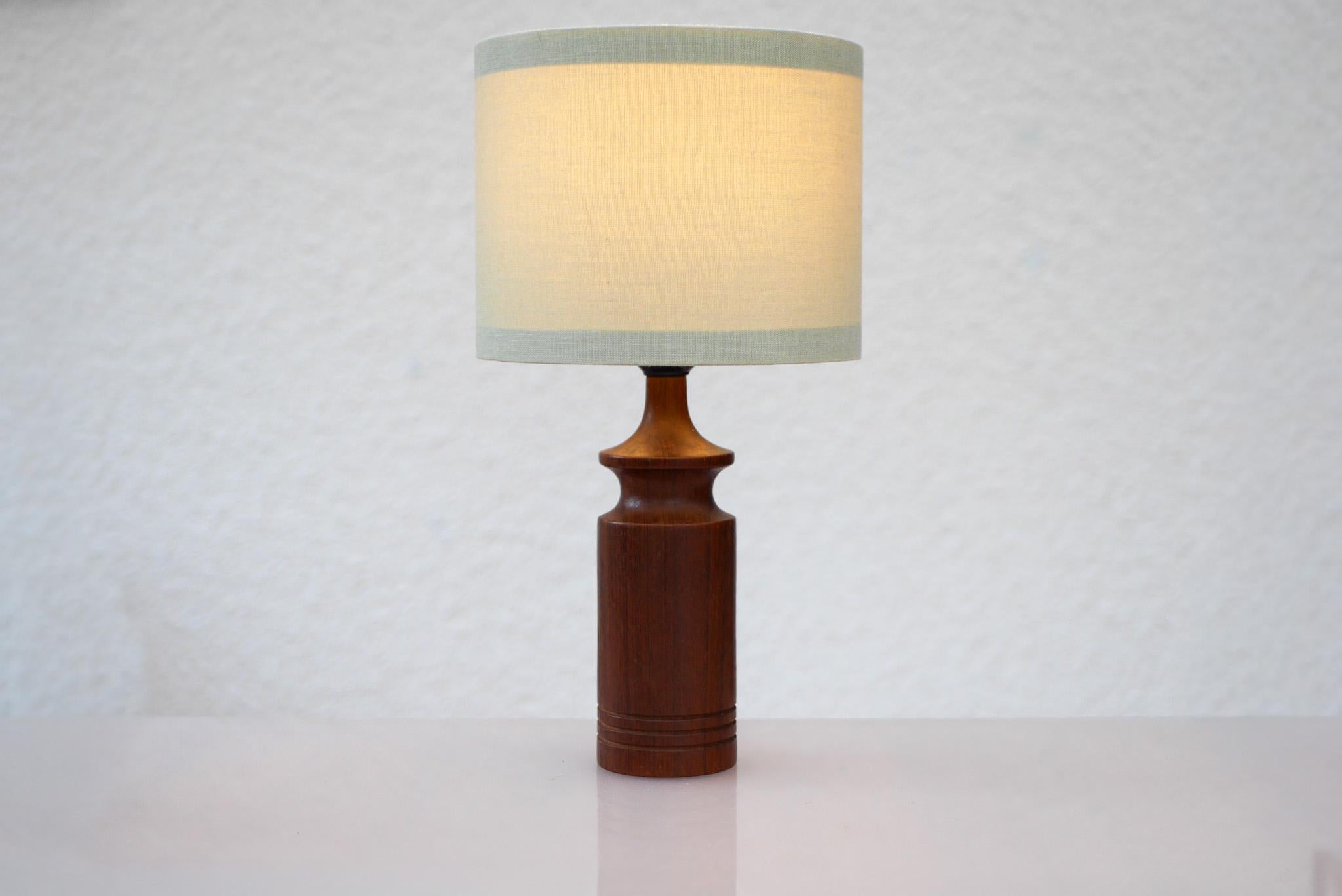 Danish Modern Scandinavian vintage Teak table lamp from Denmark For Sale