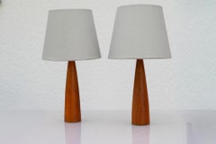 Modern Scandinavian vintage Teak table lamps from Möllers, Sweden