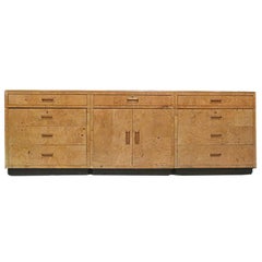 Modern Scene 2 by Henredon Burled Elm and Macassar Ebony Patchwork Credenza