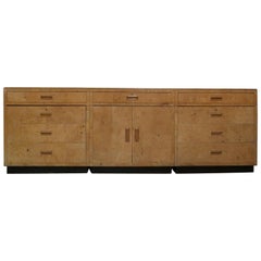 Modern Scene 2 by Henredon Burled Elm and Macassar Ebony Patchwork Credenza