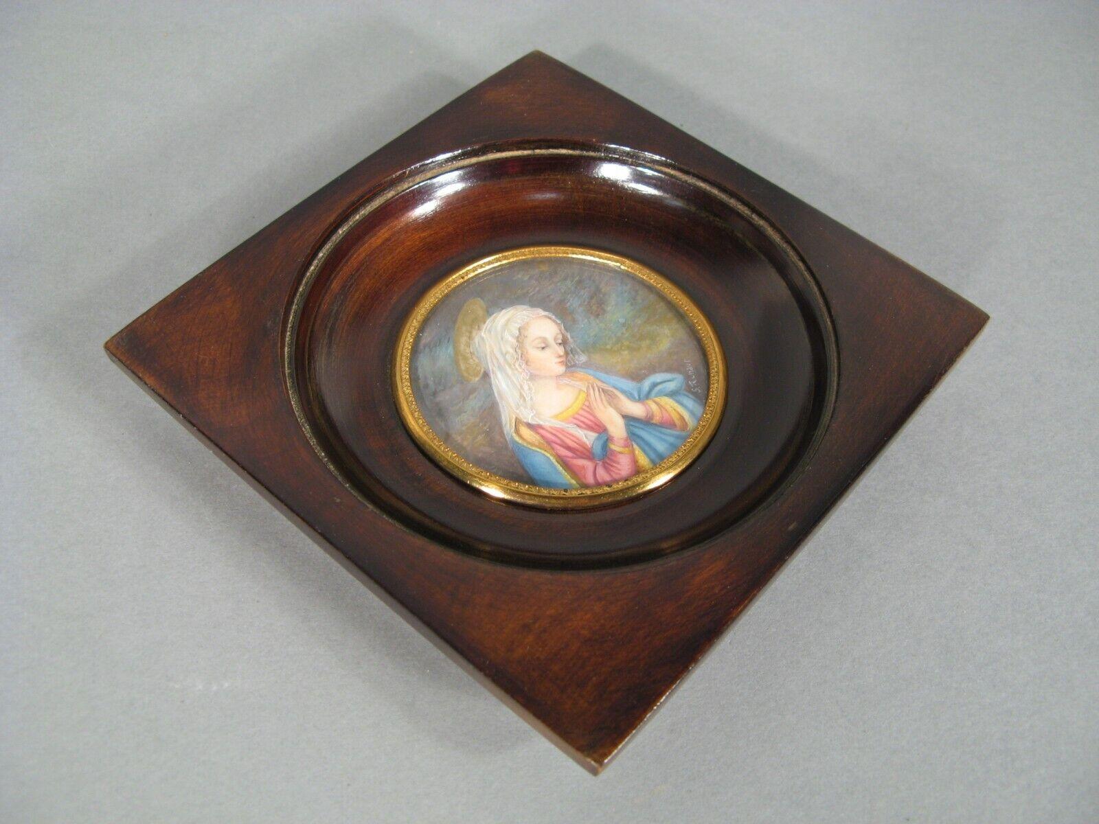 French L'Adoration de l'Enfant - Miniature Painting after Fra Filippo Lippi - 1Y160