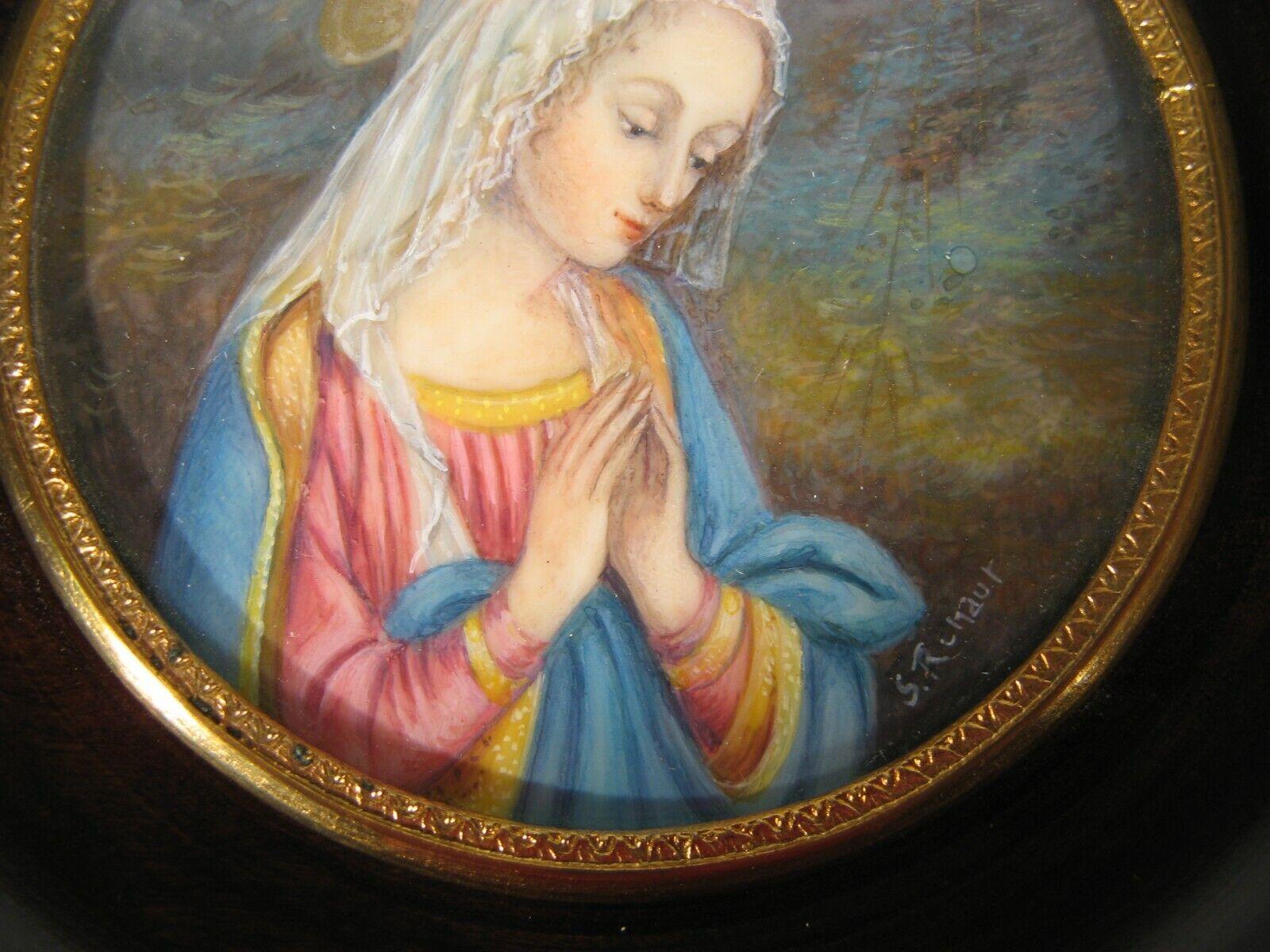 20th Century L'Adoration de l'Enfant - Miniature Painting after Fra Filippo Lippi - 1Y160