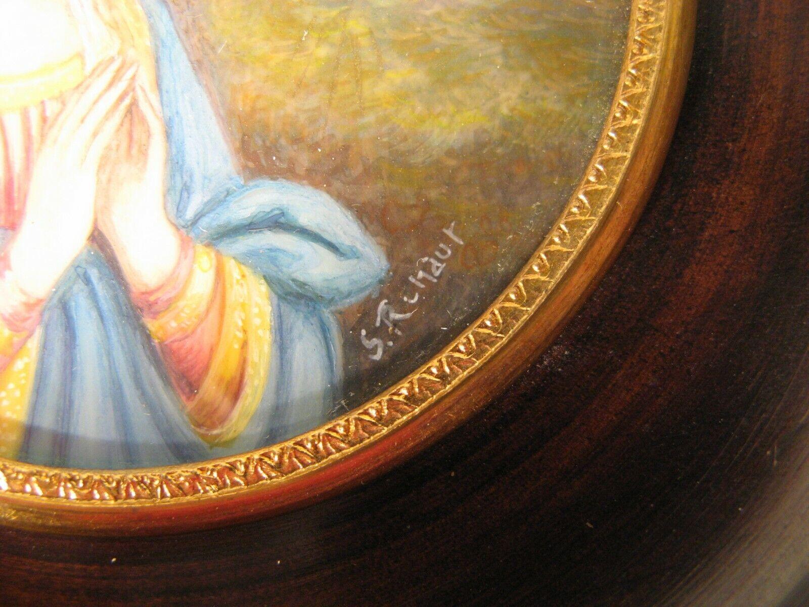 Brass L'Adoration de l'Enfant - Miniature Painting after Fra Filippo Lippi - 1Y160