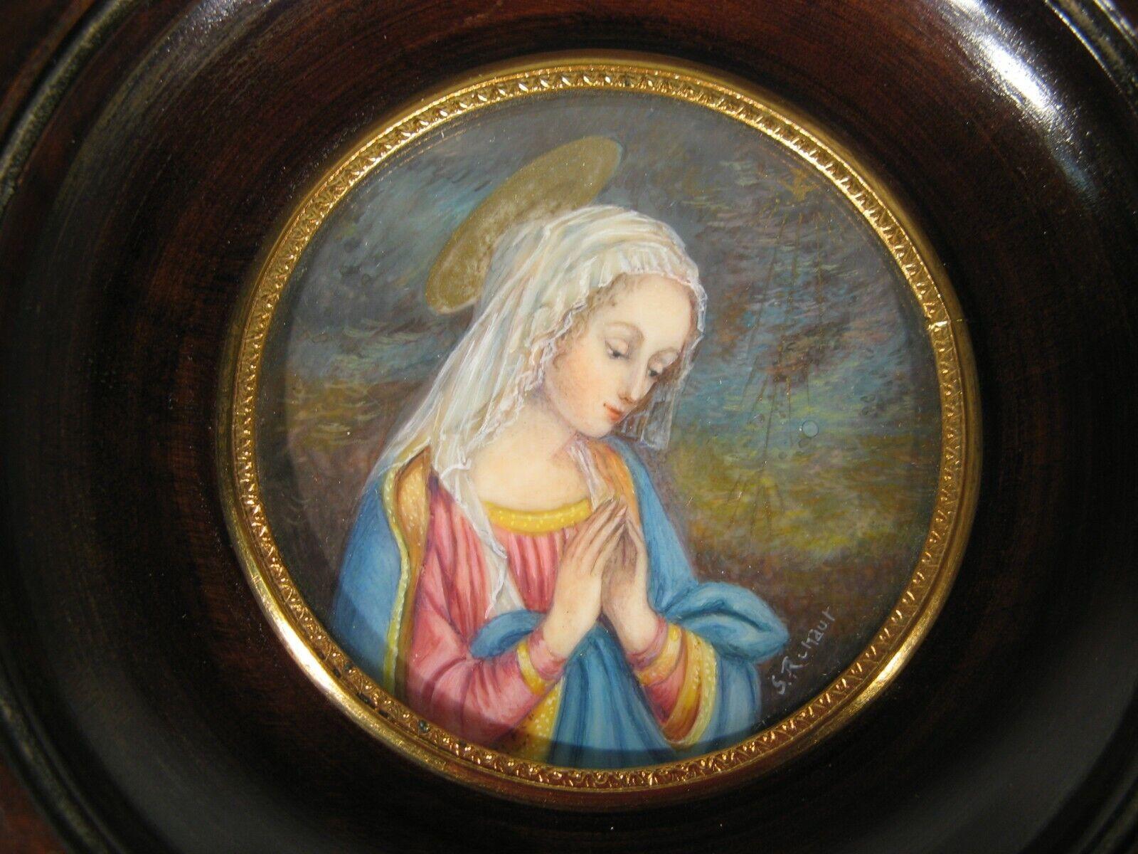 L'Adoration de l'Enfant - Miniature Painting after Fra Filippo Lippi - 1Y160 1